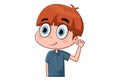 Vector Cartoon Illustration Of Boy Royalty Free Stock Photo