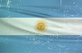 Grunge Argentina flag. Argentina flag with waving grunge texture.