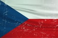 Grunge Czech Republic flag. Czech Republic flag with waving grunge texture. Royalty Free Stock Photo