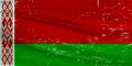 Grunge Belarus flag. Belarus flag with waving grunge texture. Royalty Free Stock Photo