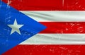 Grunge Puerto Rico flag. Puerto Rico flag with waving grunge texture. Royalty Free Stock Photo