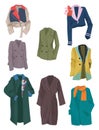 Set of sping women`s jackets Royalty Free Stock Photo
