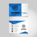Design a business card in blue that looks attractive Royalty Free Stock Photo