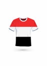 Sport shirt in colors of Yemen Flag Royalty Free Stock Photo