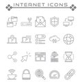 Set of Internet Related Vector Line Icons.