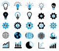 Vector business icons. Management icons, finance icons, human resources icons,Info graphic icons.illustration