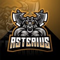 Asterius esport mascot logo design Royalty Free Stock Photo