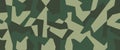 Vector geometric camouflage seamless pattern. Khaki design style for t-shirt. Vector pattern
