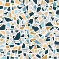 Terrazzo mosaic tile, seamless pattern. Vector pastel abstract background. For design and decorate backdrop. Endless texture Royalty Free Stock Photo