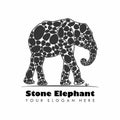 Elephant design that has a stone inside