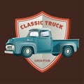 Vintage-car-pickup-truck-badges-vector-illustration