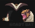 Bat Hoary Species Cartoon Illustration