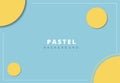 Trendy pastel vector background with papercut style