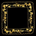 Abstract art nouveau style glitter sparkling victorian vintage frame isolated Royalty Free Stock Photo