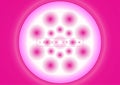 Abstract circles on a pink background