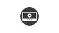 Vector Media Player Template Icon Web Player symbol Royalty Free Stock Photo