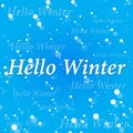 Hello Winter design with snow Royalty Free Stock Photo