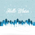 Hello Winter design with snow Royalty Free Stock Photo