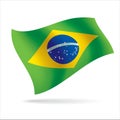 Brazil country flag icon with white background