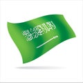 Symbol of the flag of the saudi arabian country with a white background