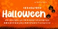 Halloween alphabet letters serif fonts set. Vector illustration Royalty Free Stock Photo