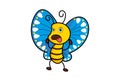 Vector Cartoon illustration Cute Butterfly