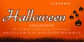 Halloween alphabet letters serif fonts set. Royalty Free Stock Photo