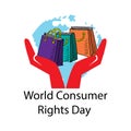 World consumer rights day concept