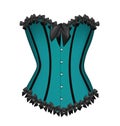 Blue sexy corset