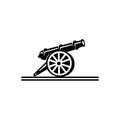 Inspiration Cast-iron cannon icon logo Royalty Free Stock Photo