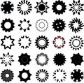 Snow flower round star circular designs Royalty Free Stock Photo