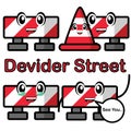 Cute Devider Street Vector Illustion Royalty Free Stock Photo