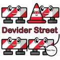 Cute Devider Street Vector Illustion