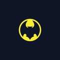Premium bat logo design. abstract icon bat vector illustration.