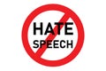 Hate speech sign