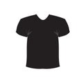 Blank black T-shirt template .Vector