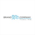 Real Estate Home Logo Line . Realty Logo with shape line Logo Template Royalty Free Stock Photo