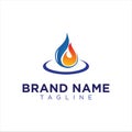 Water drop fire oil gas logo Design Vector Stock.Oil Industry Logo Royalty Free Stock Photo