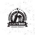 Vintage craft beer brewery vector emblems, labels, badges, logos , icon . craft beer with a white background Royalty Free Stock Photo