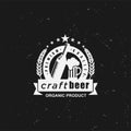 Vintage craft beer brewery vector emblems, labels, badges, logos , icon . craft beer with a white background Royalty Free Stock Photo