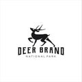 Deer Hunt Logo template / Elegant Deer Head logo designs vector / Vintage deer Elk Logo Design / Wildlife Silhouette Hunter / Hunt