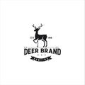 Deer Hunt Logo template / Elegant Deer Head logo designs vector / Vintage deer Elk Logo Design / Wildlife Silhouette Hunter / Hunt Royalty Free Stock Photo