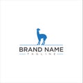 Animal Llama Logo Design Vector Stock Illustration Template.Animal Logo Royalty Free Stock Photo