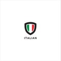 Italy Logo Desogn. Shield Italy Logo Design Vector .Made In Italy Logo Shield vector