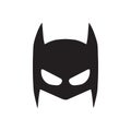 American superhero batman mask. Black silhouette vector