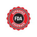 Fda approved sign, stamp, label, badge, logo, seal Royalty Free Stock Photo