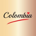 Colombia - Vector illustration design for banner, t shirt graphics, fashion prints, slogan tees, stickers, cards, posters Royalty Free Stock Photo