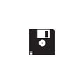 3.5 inch floppy diskette simple vector icon. Royalty Free Stock Photo
