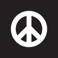 Peace and love antiwar icon pacifism symbol hippie culture sign