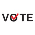 Vote text with check mark